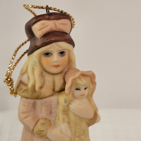 Jill Girl Ornament 3 1/2" tall Porcelain Dated 1986 From Jan Hagara - Picture 5 of 6